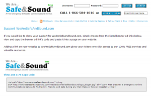 WeAreSafeAndSound.com Badges & Banners