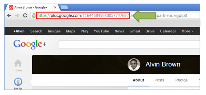 google profile id link