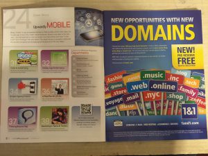 1and1.com's pre-registration new gtlds