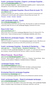 Stone and Landscaping Search Rankings