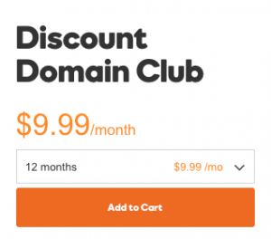 GoDaddy Discount Domain Club