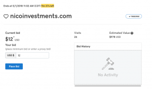 GoDaddy Auction Landing Page - Expired Auctions